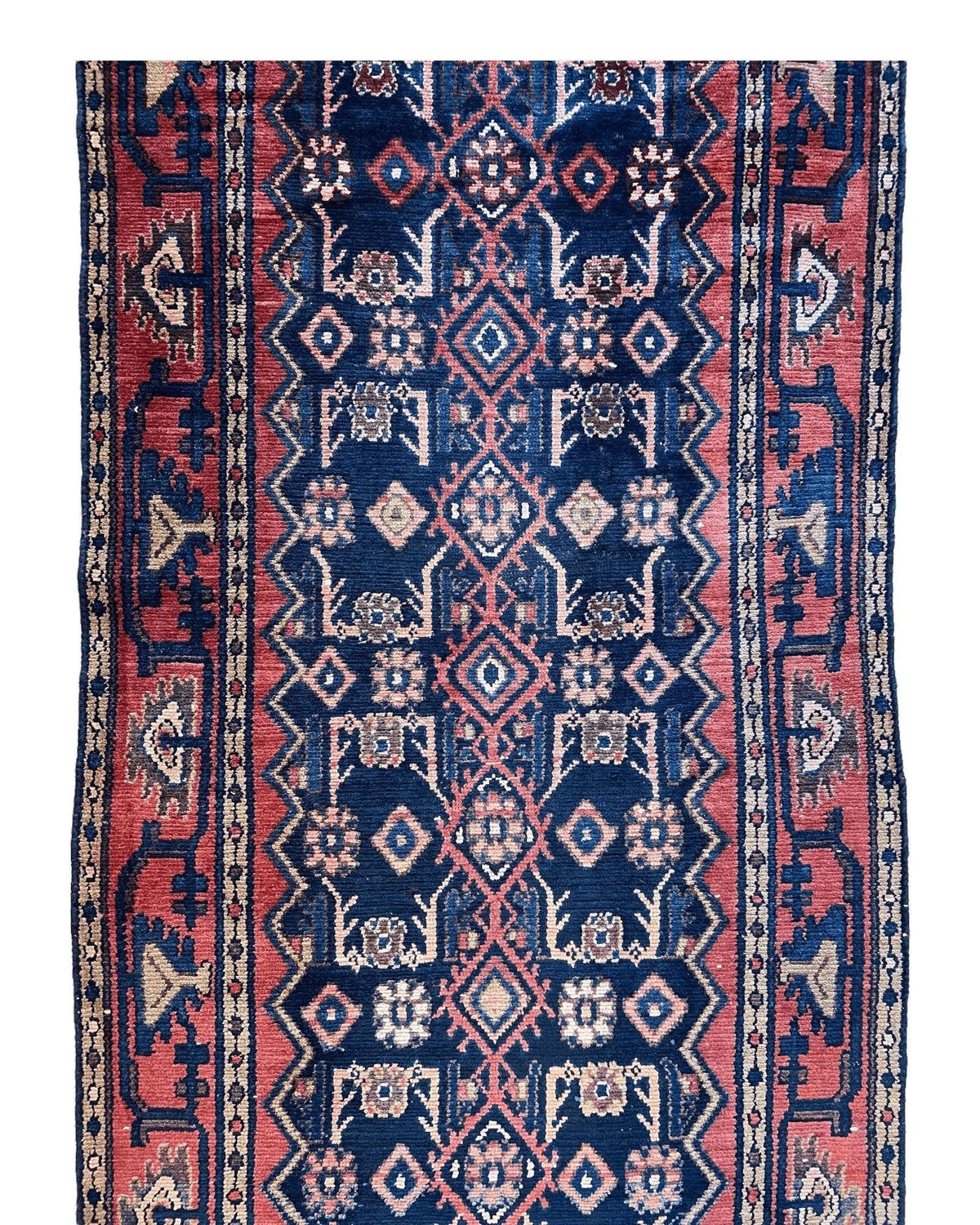 Rugistan Antique Vegetable Dye Malayer Persian Runner Rug 3x10’4”