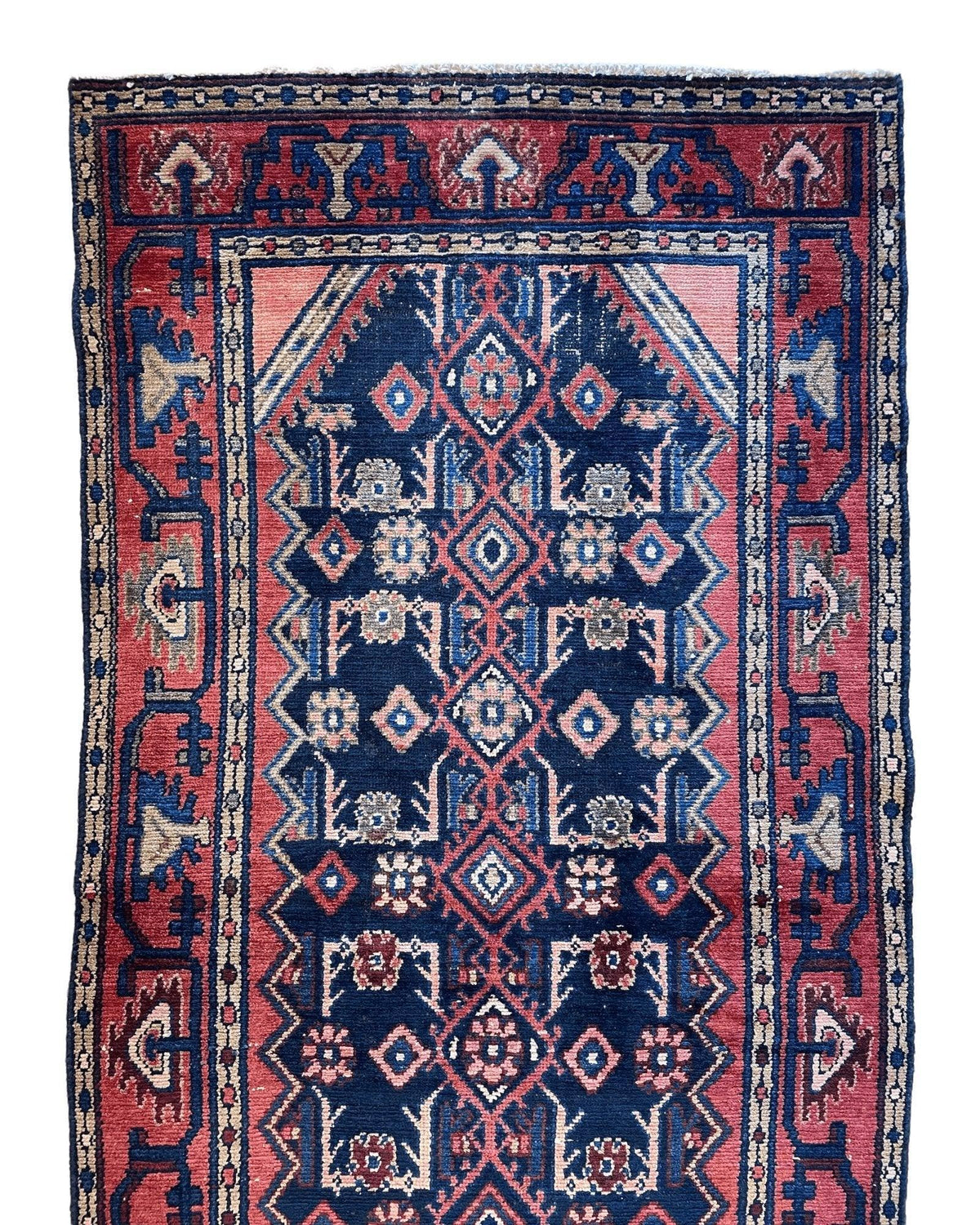 Rugistan Antique Vegetable Dye Malayer Persian Runner Rug 3x10’4”