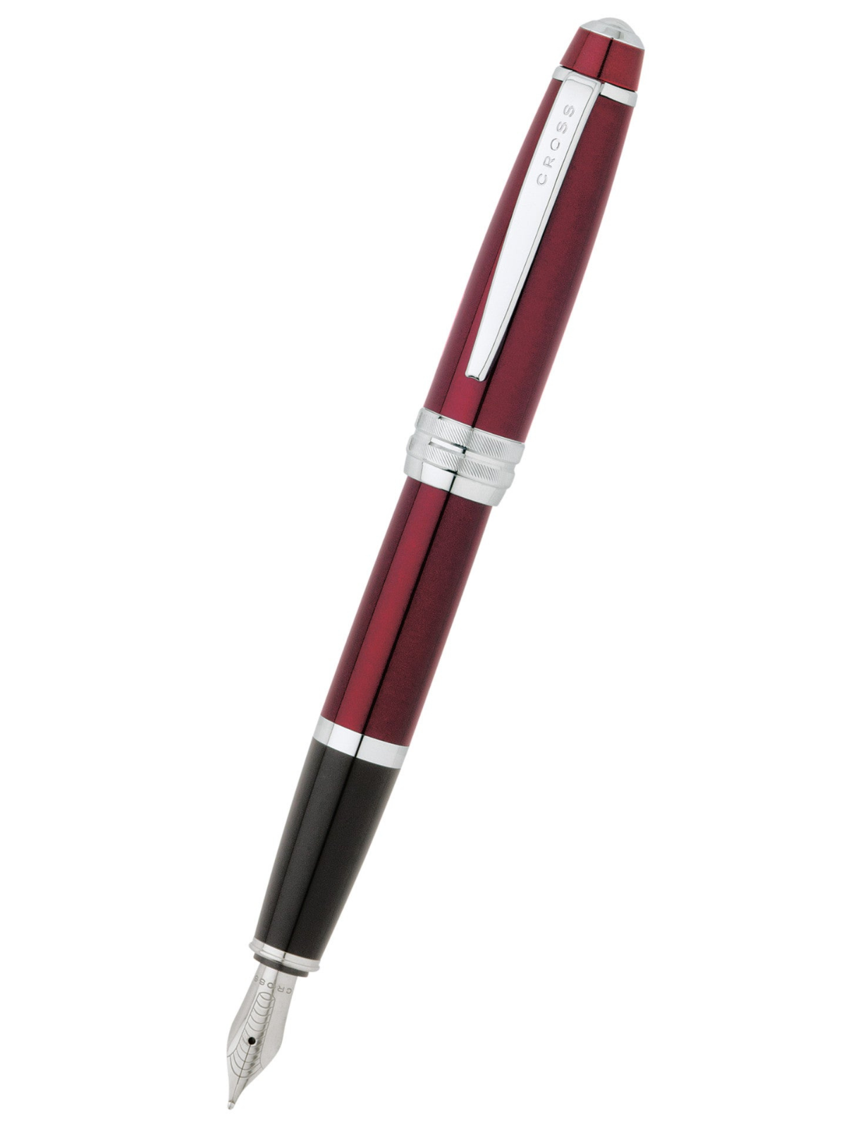 Bailey™ Red Lacquer Stainless Steel Medium Nib Fountain Pen