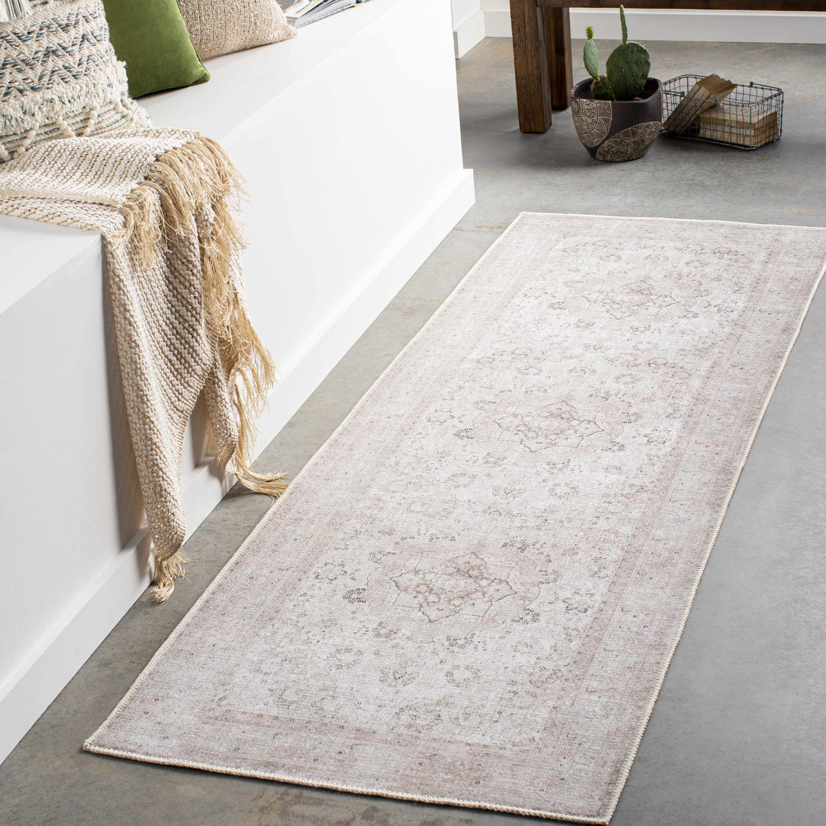 Boutique Rugs Bethany Vintage Flat Pile Washable Rug - Rugs