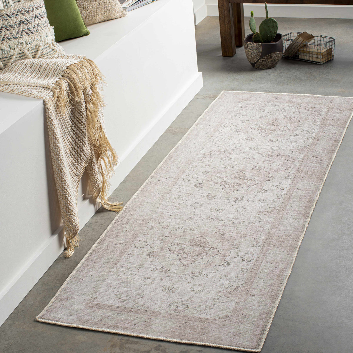 Boutique Rugs Bethany Vintage Flat Pile Washable Rug - Rugs