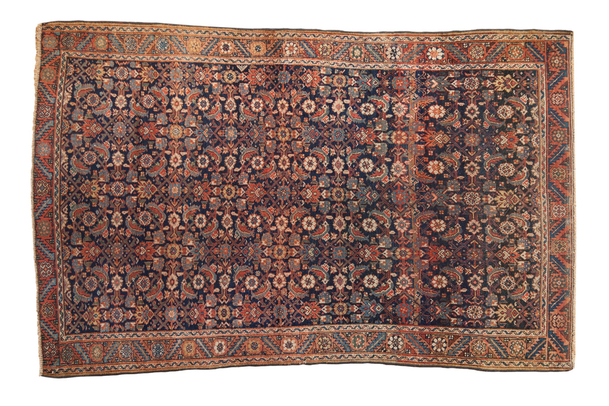 4.5x6.5 Antique Fine Malayer Rug - Sold - by Old New House® (image 1 of 11) | Heavy Bass & Prosody