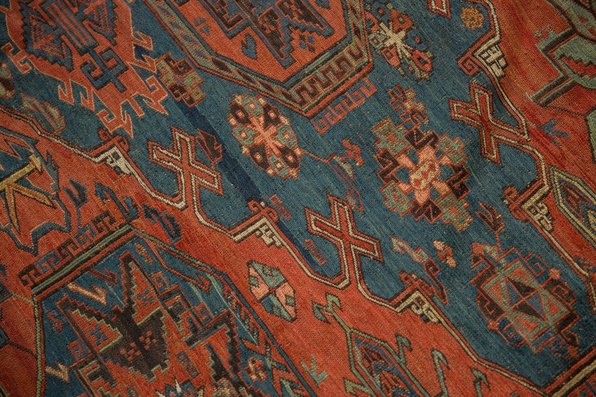 Old New House® 8.5x10.5 Antique Soumac Design Carpet - Rugs
