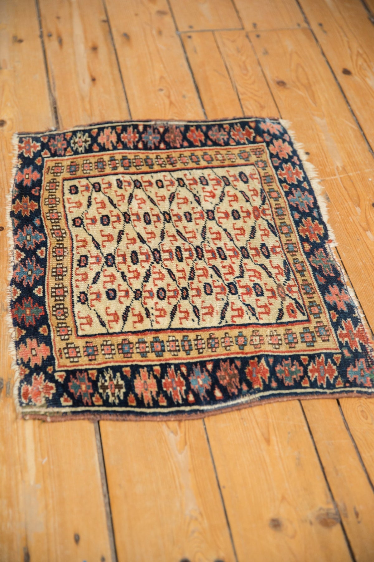 Old New House® 1.5x2 Antique Kurdish Square Rug Mat - Rugs