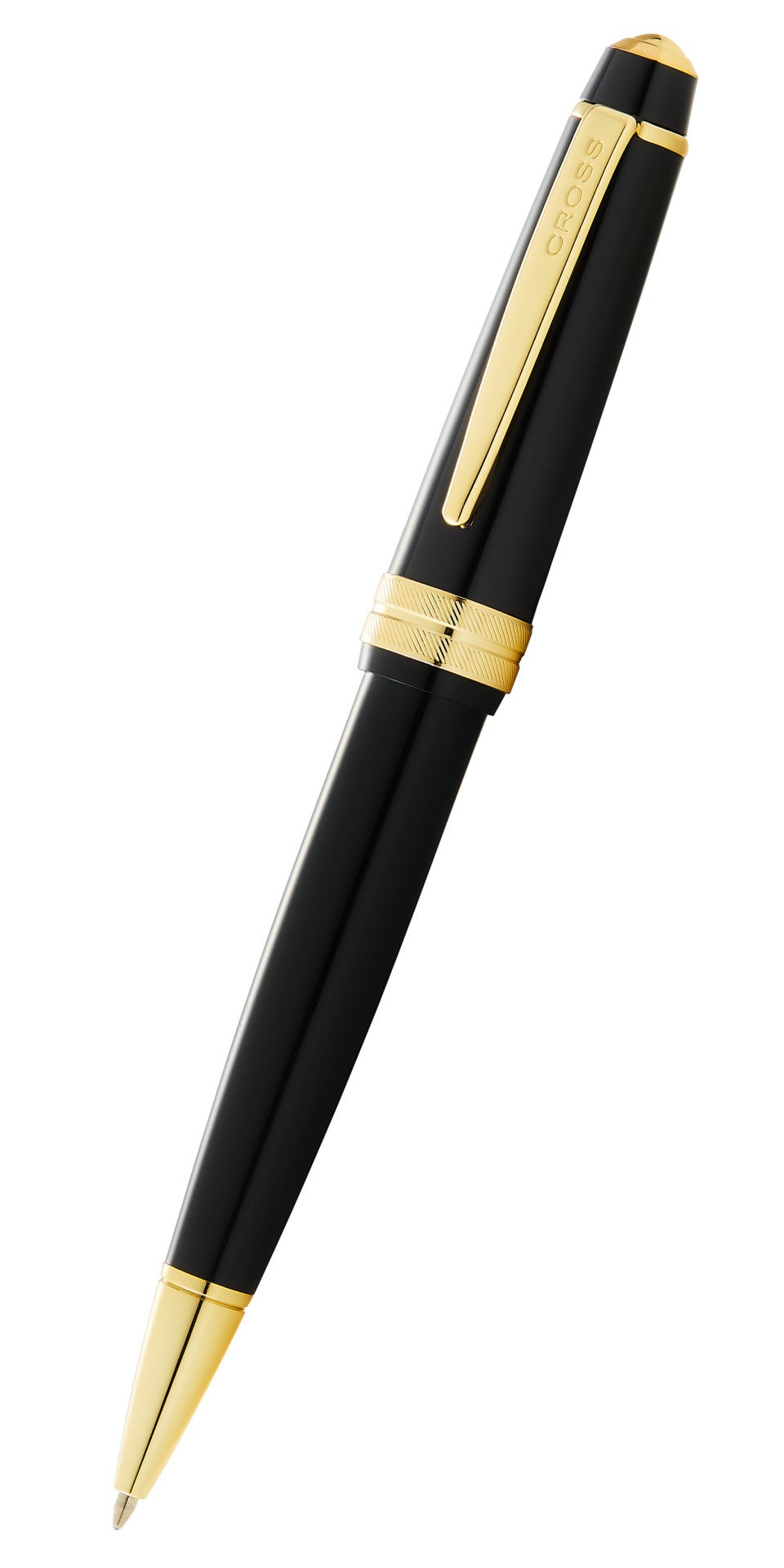 Bailey Light™ Polished Black Resin and Gold Tone Ballpoint Pen