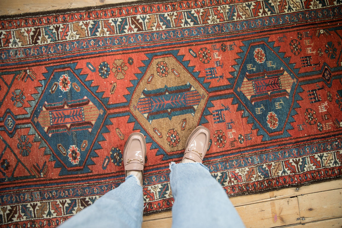 Old New House® 3.5x9 Vintage Kurdish Hamadan Rug Runner - Sold