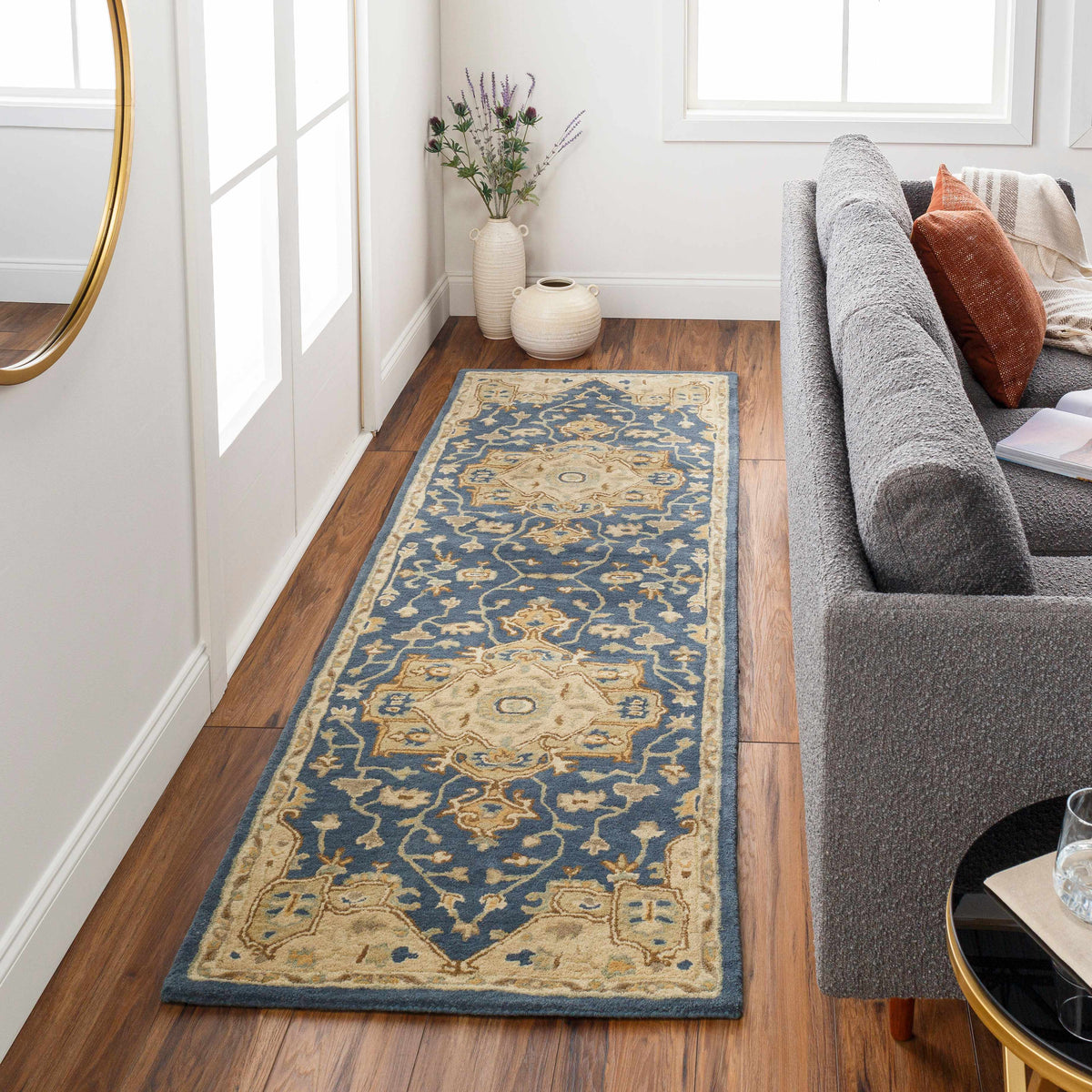 Boutique Rugs Broomfield 1145 Hand Tufted Blue Wool Rug - Rugs