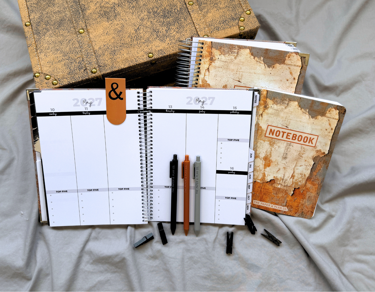 2027 Metal Flake Daily Planner Basic Bundle