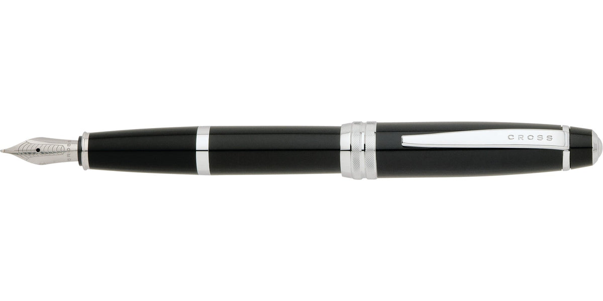 Bailey™ Black Lacquer Stainless Steel Medium Nib Fountain Pen