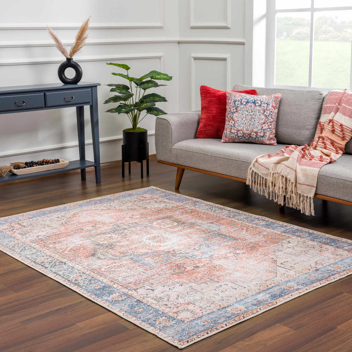 Boutique Rugs Rosman Distressed Washable Area Rug - Rugs