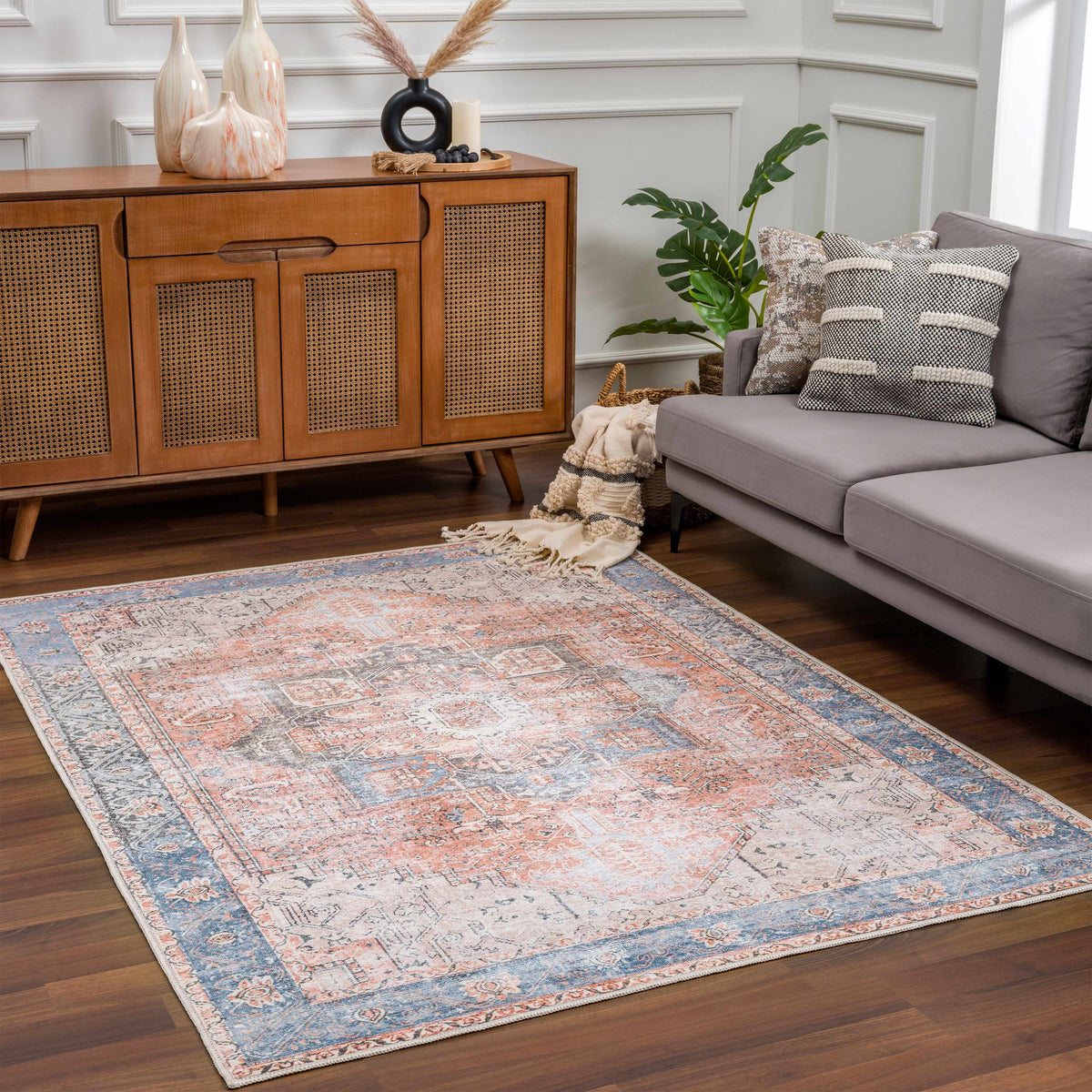 Boutique Rugs Rosman Distressed Washable Area Rug - Rugs