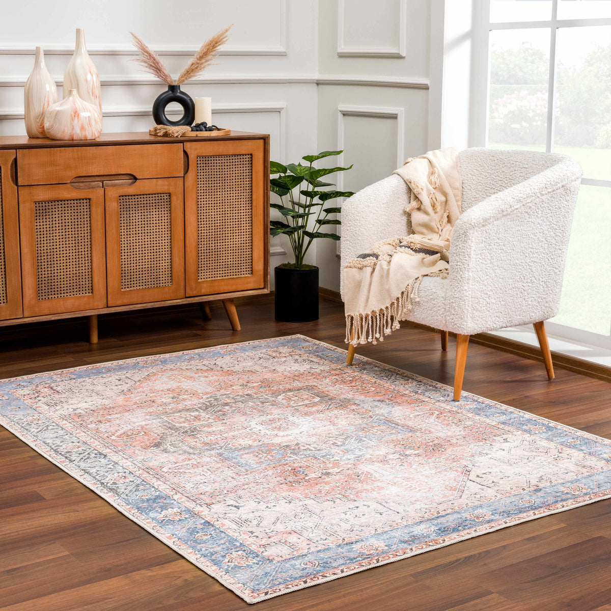 Boutique Rugs Rosman Distressed Washable Area Rug - Rugs