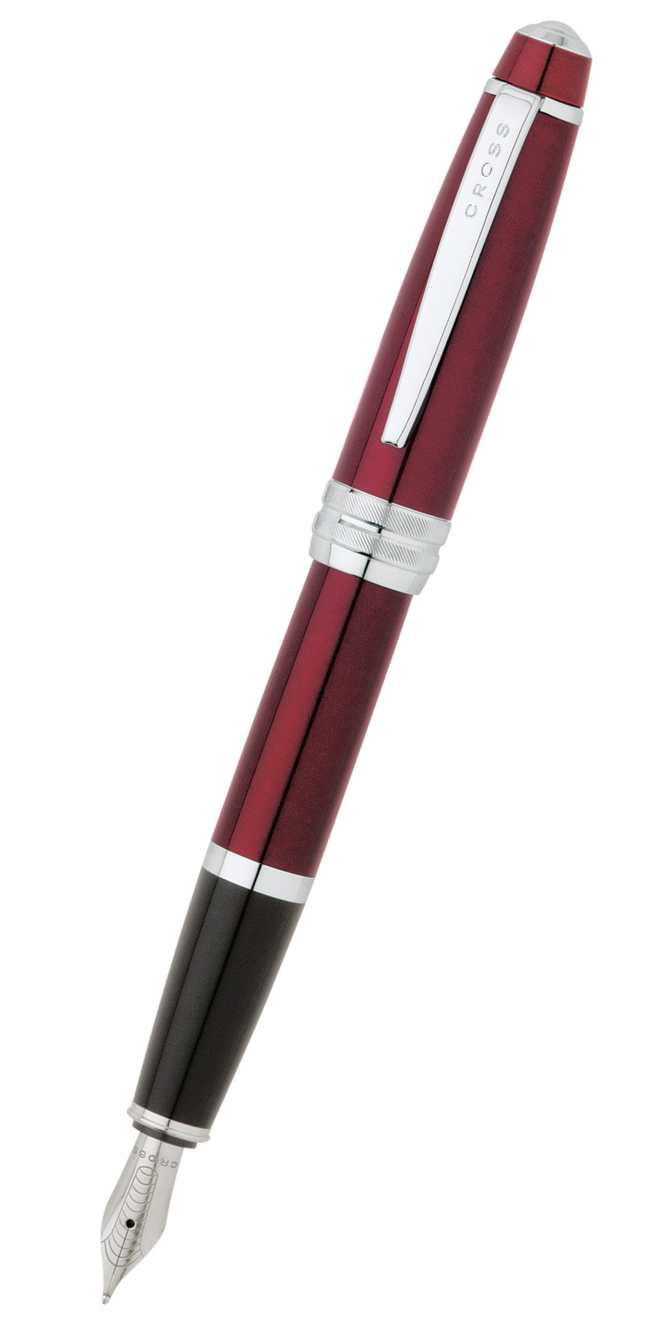 Bailey™ Red Lacquer Stainless Steel Medium Nib Fountain Pen