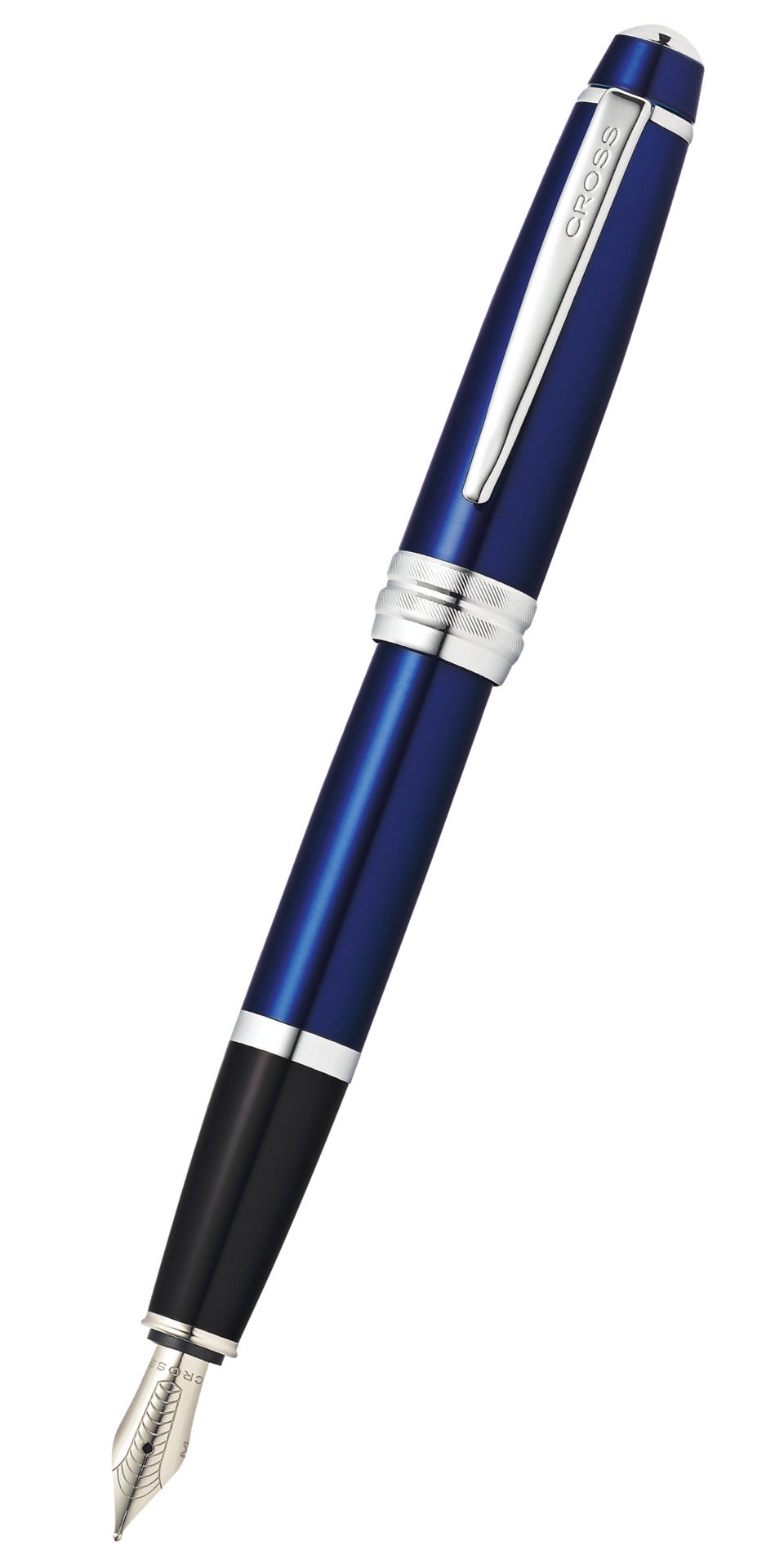 Bailey™ Blue Lacquer Stainless Steel Medium Nib Fountain Pen