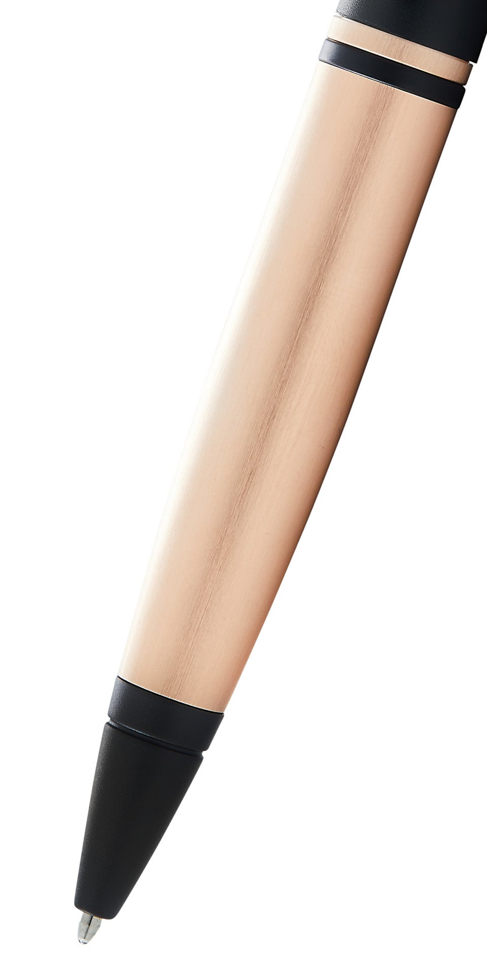 A.T. Cross Calais™ Brushed Rose Gold Plate and Black Lacquer Ballpoint Pen - by A.T. Cross (image 2 of 5) | Heavy Bass &