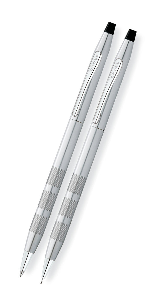 Classic Century® Satin Chrome Ballpoint Pen & 0.7MM Pencil Set